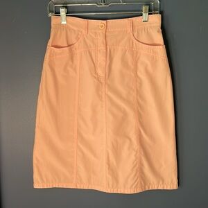 Olsen -Europe pink skirt, large front pockets. Cotton/poly blend. Style610240416